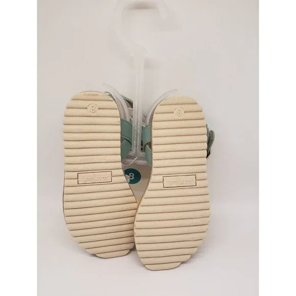 NWT Cat & Jack Baby Girls Size 8 Yellow & Sage Green Sandals - Picture 5 of 5